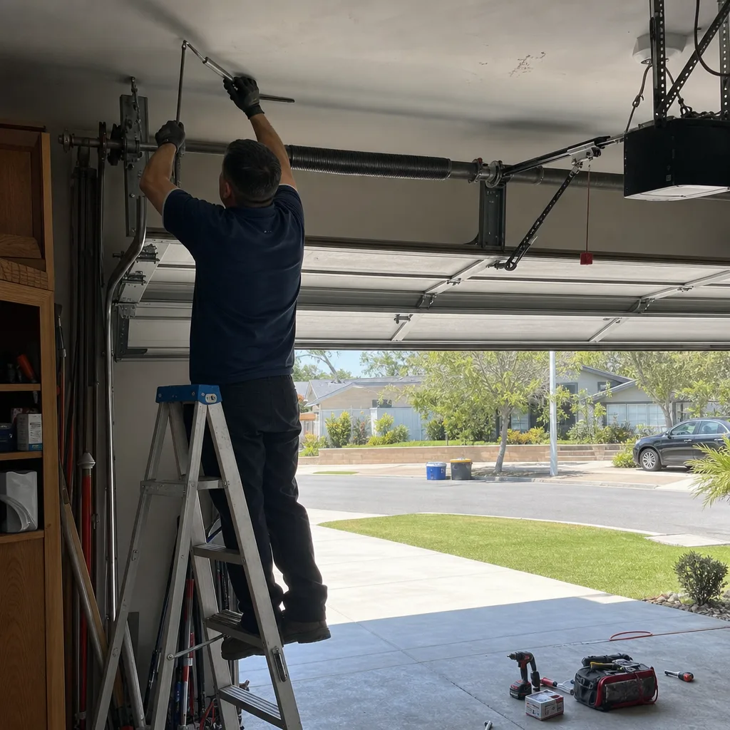 Garage Door Cable Repair in Stanton